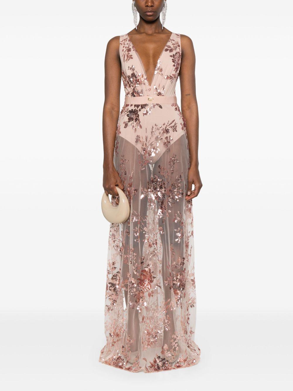 sequin-embellished gown Product Image
