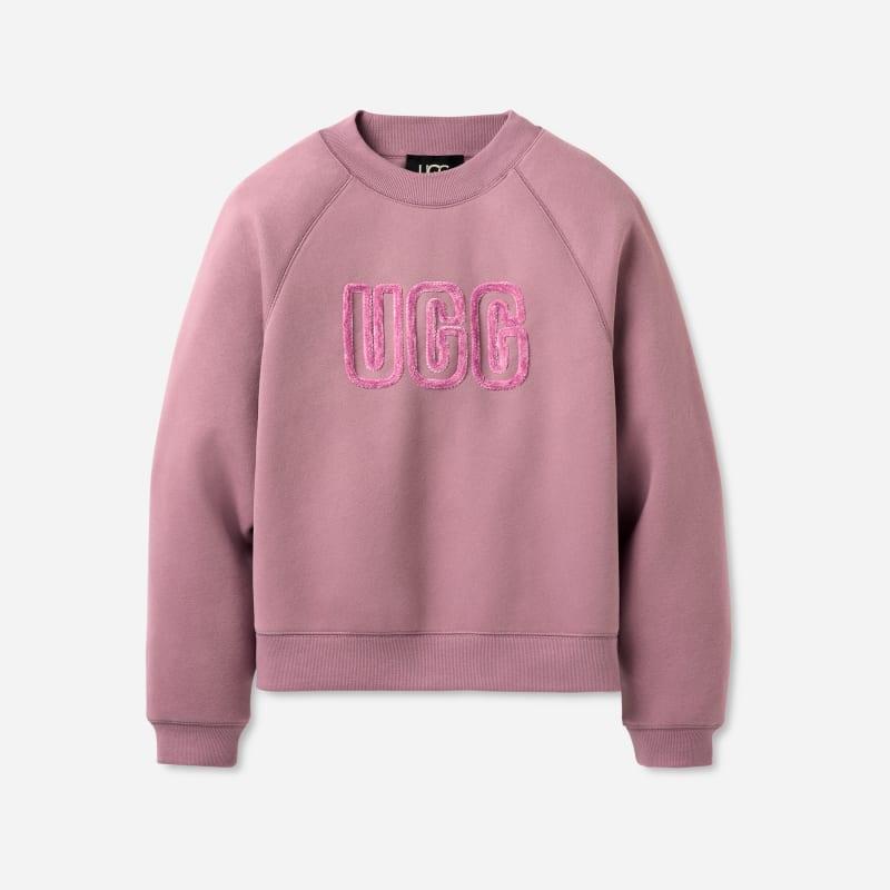 UGG Womens UGG Logo Crewneck - Womens White/Black Product Image