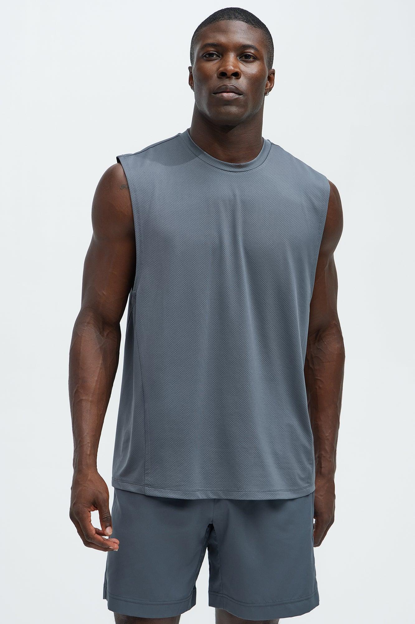 Vital Active Cut Off Tee - Charcoal Product Image