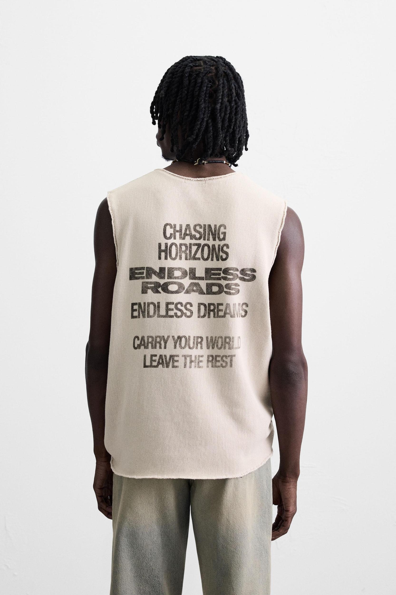 PRINTED KNIT TANK TOP Product Image