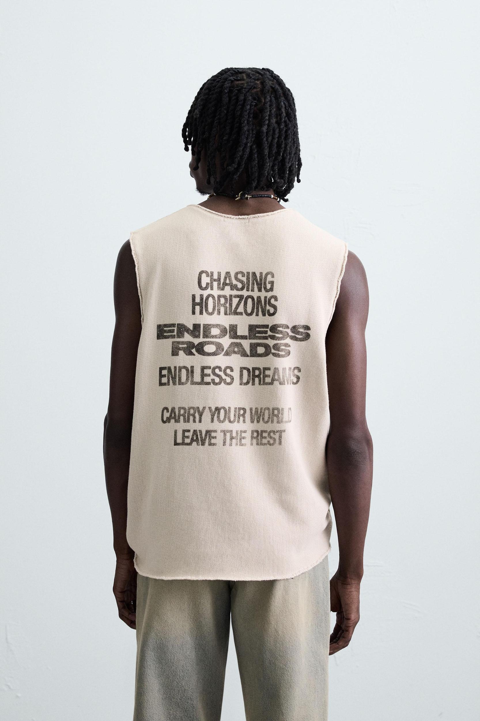 PRINTED KNIT TANK TOP Product Image