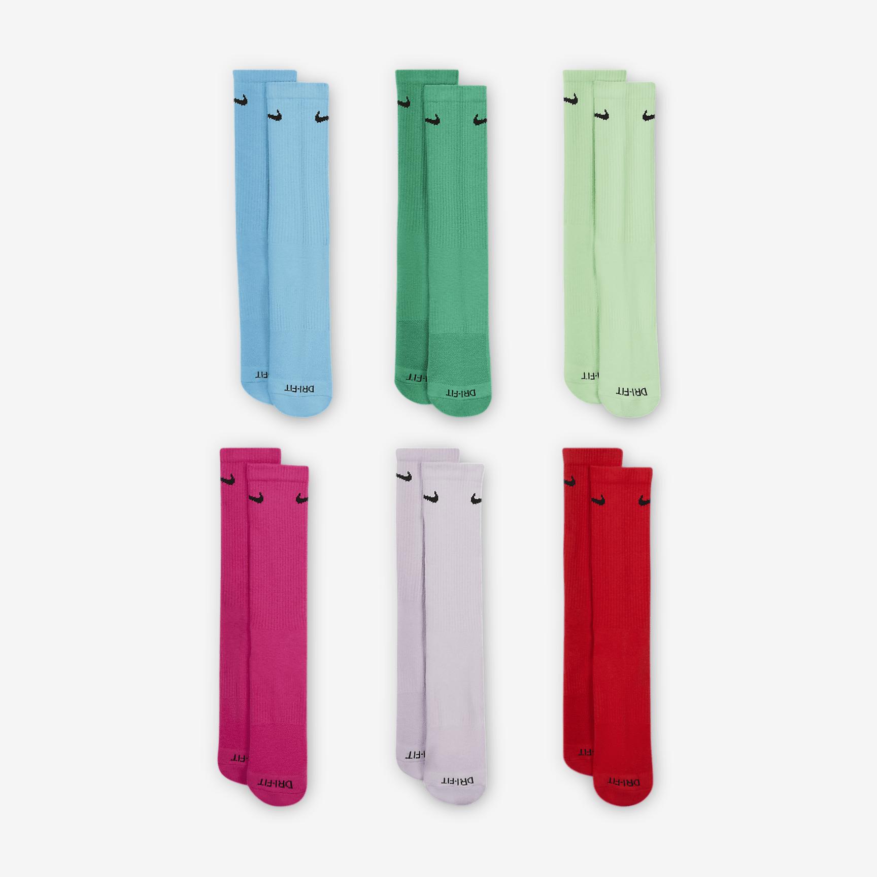 Nike Everyday Plus Cushioned Training Crew Socks (6 Pairs) Product Image