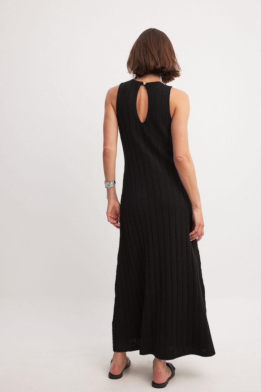 Wide Ribbed Knitted Maxi Dress Product Image
