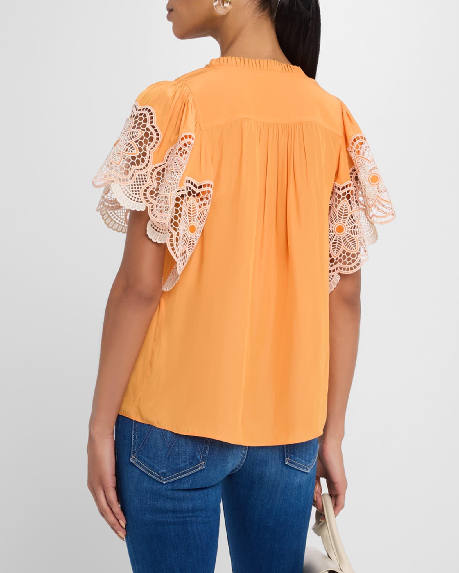 Esti Embroidered-Sleeve Top Product Image