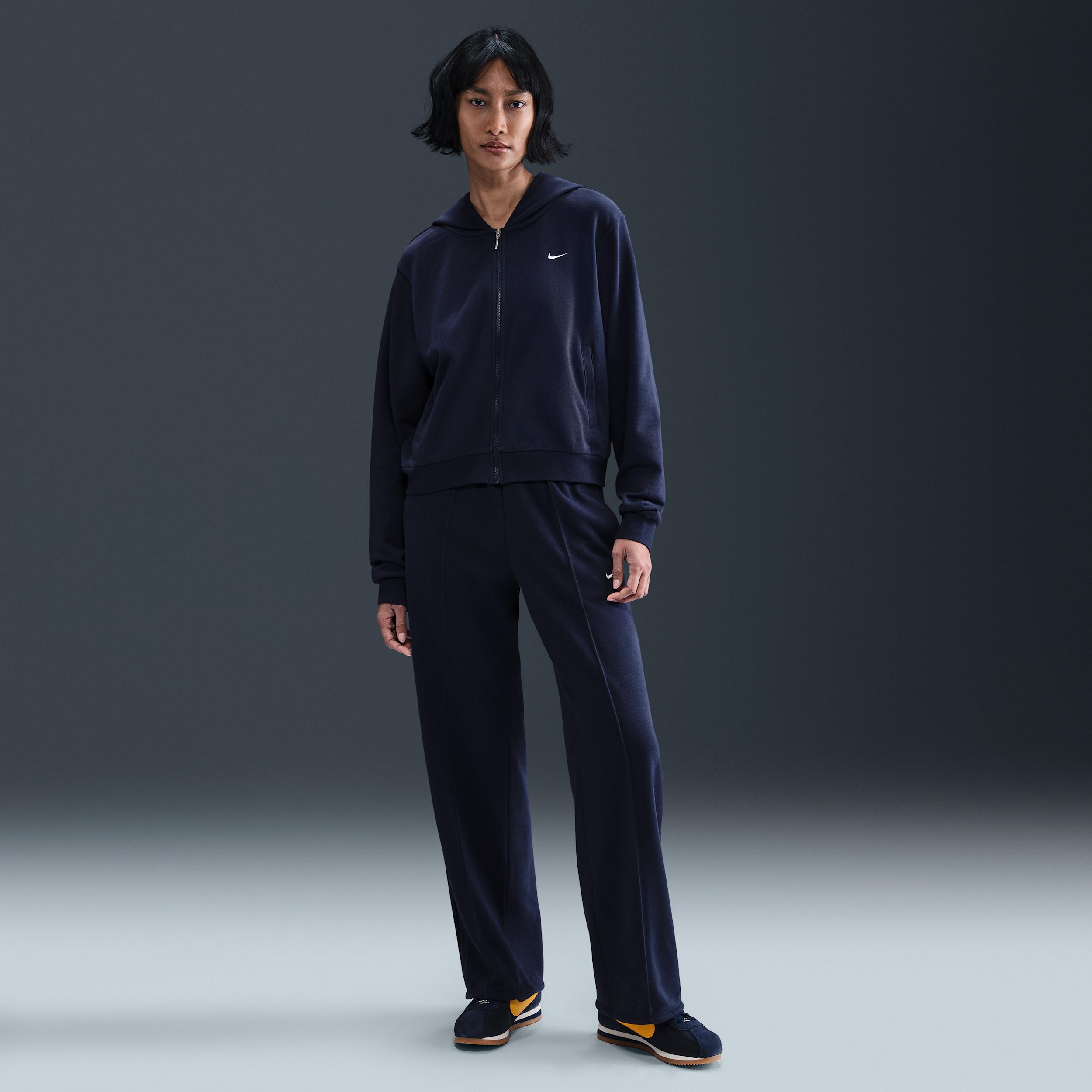 Womens Nike Sportswear Chill Terry Loose Full-Zip French Terry Hoodie | FN2415-410 Product Image