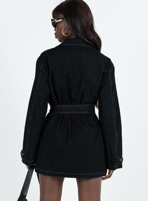 Giselle Mini Dress Dark Denim Product Image