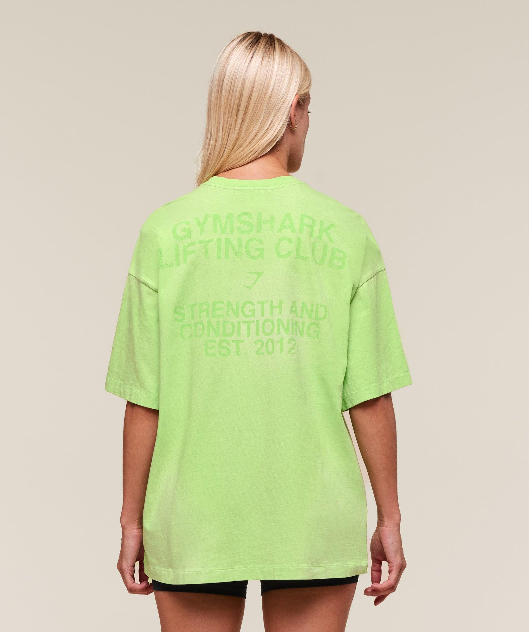 Gymshark Summer Tie-Dye Graphic Oversized T-Shirt - Energy Gelato Green/Wash Female Product Image