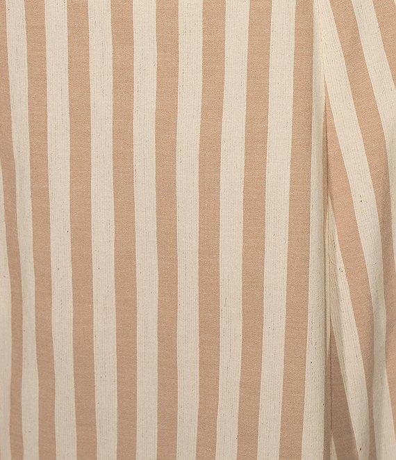 COREY LYNN CALTER Scout Coordinating Woven Stripe Print Full A-Line Midi Skirt Product Image