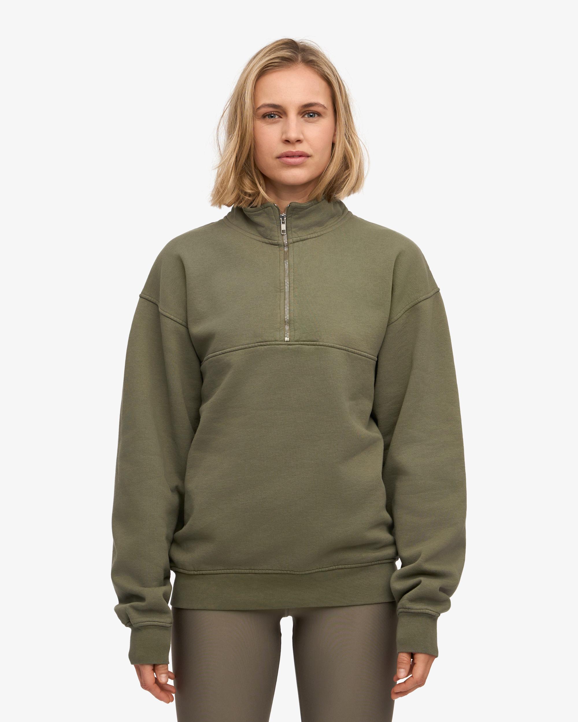 Organic Quarter Zip - Dusty Olive Product Image