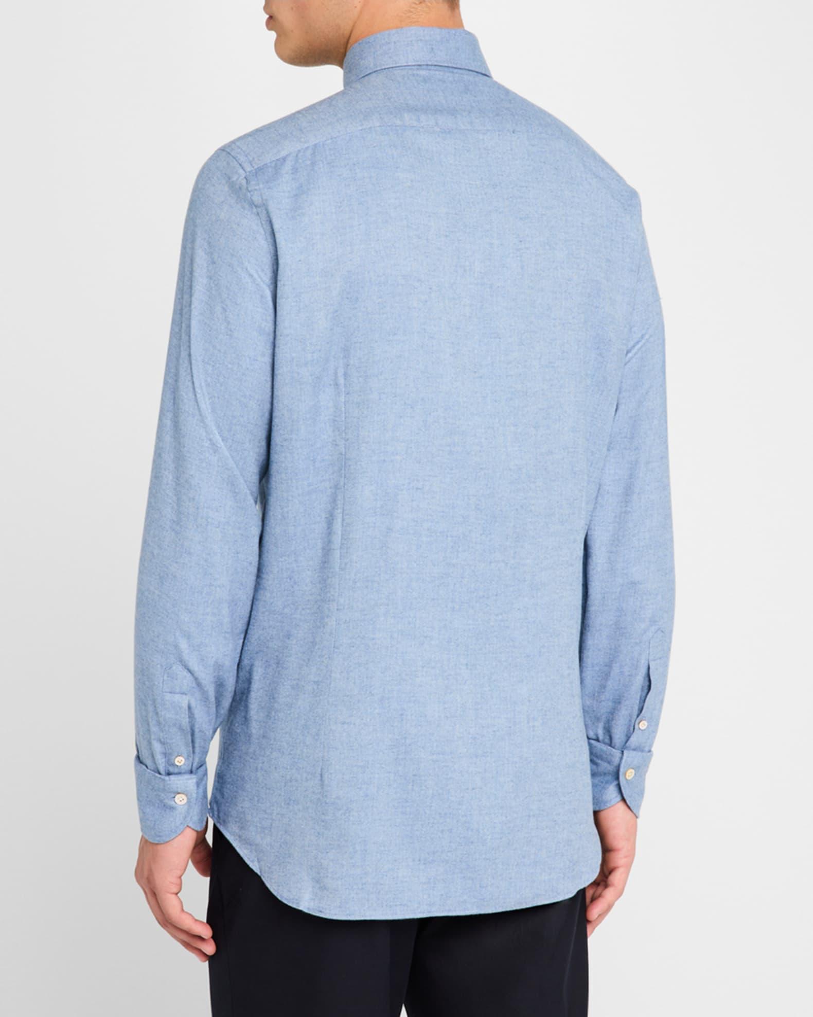 Mens Herringbone Flannel Sport Shirt Product Image