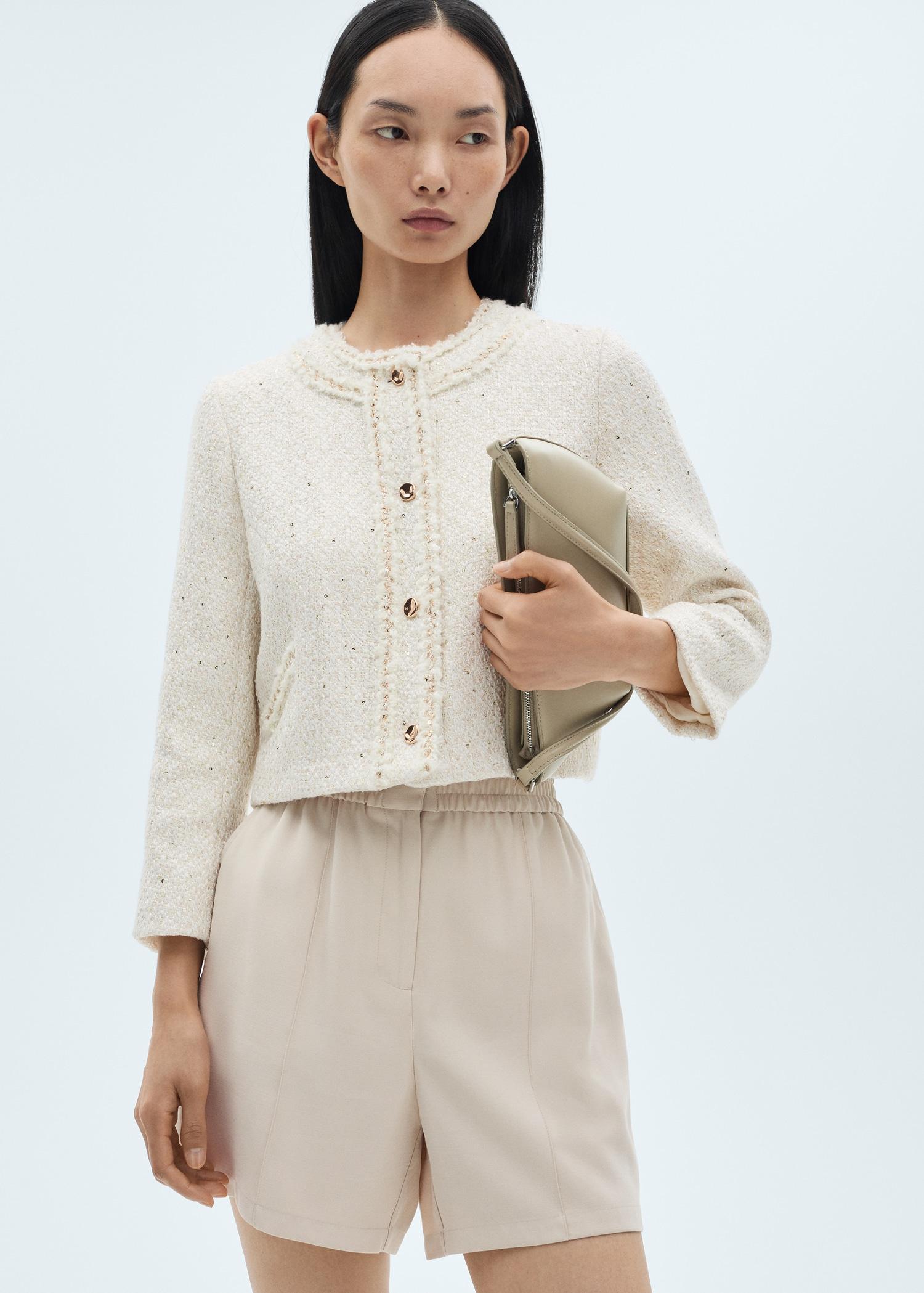 Elastic waist shorts - Women | MANGO USA Product Image