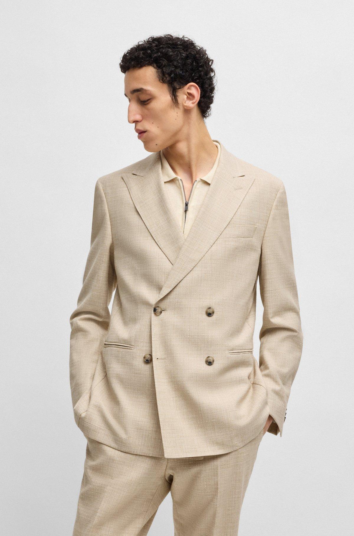 BOSS - Two-piece suit in patterned tweed - White Product Image