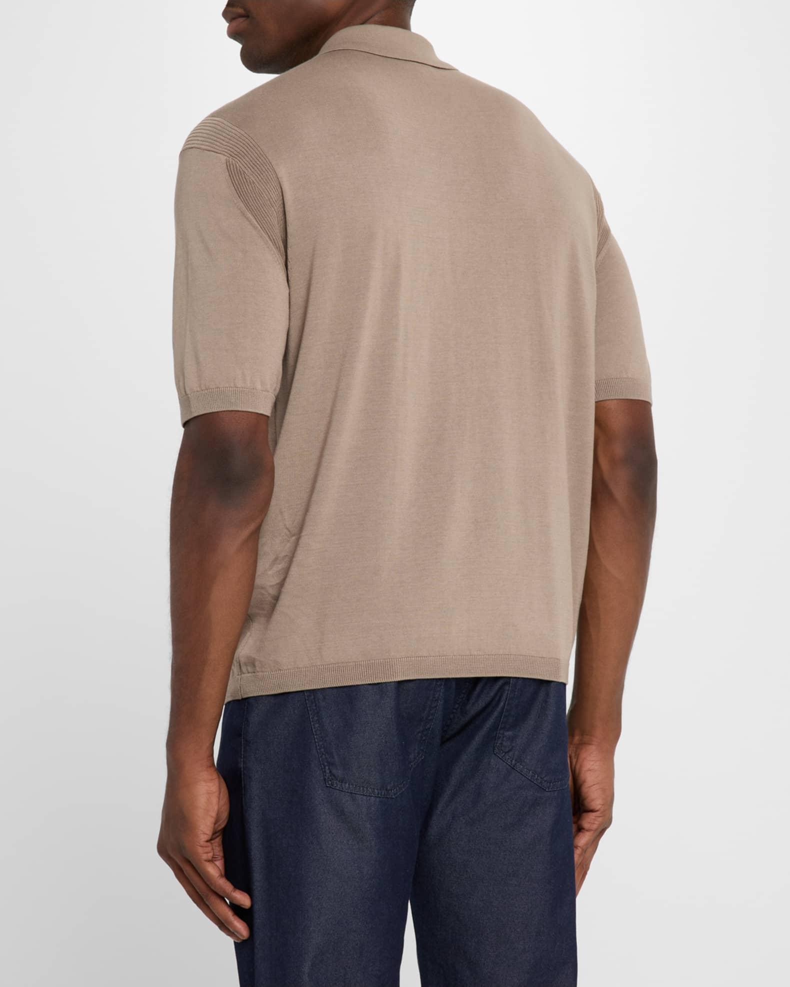 Men's Quarter Zip Polo Shirt Product Image