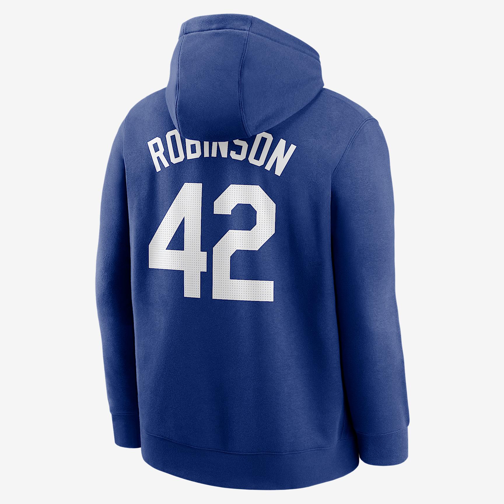 Jackie Robinson Brooklyn Dodgers Club Nike Mens MLB Pullover Hoodie | NKDK4EWQBK-L1U Product Image