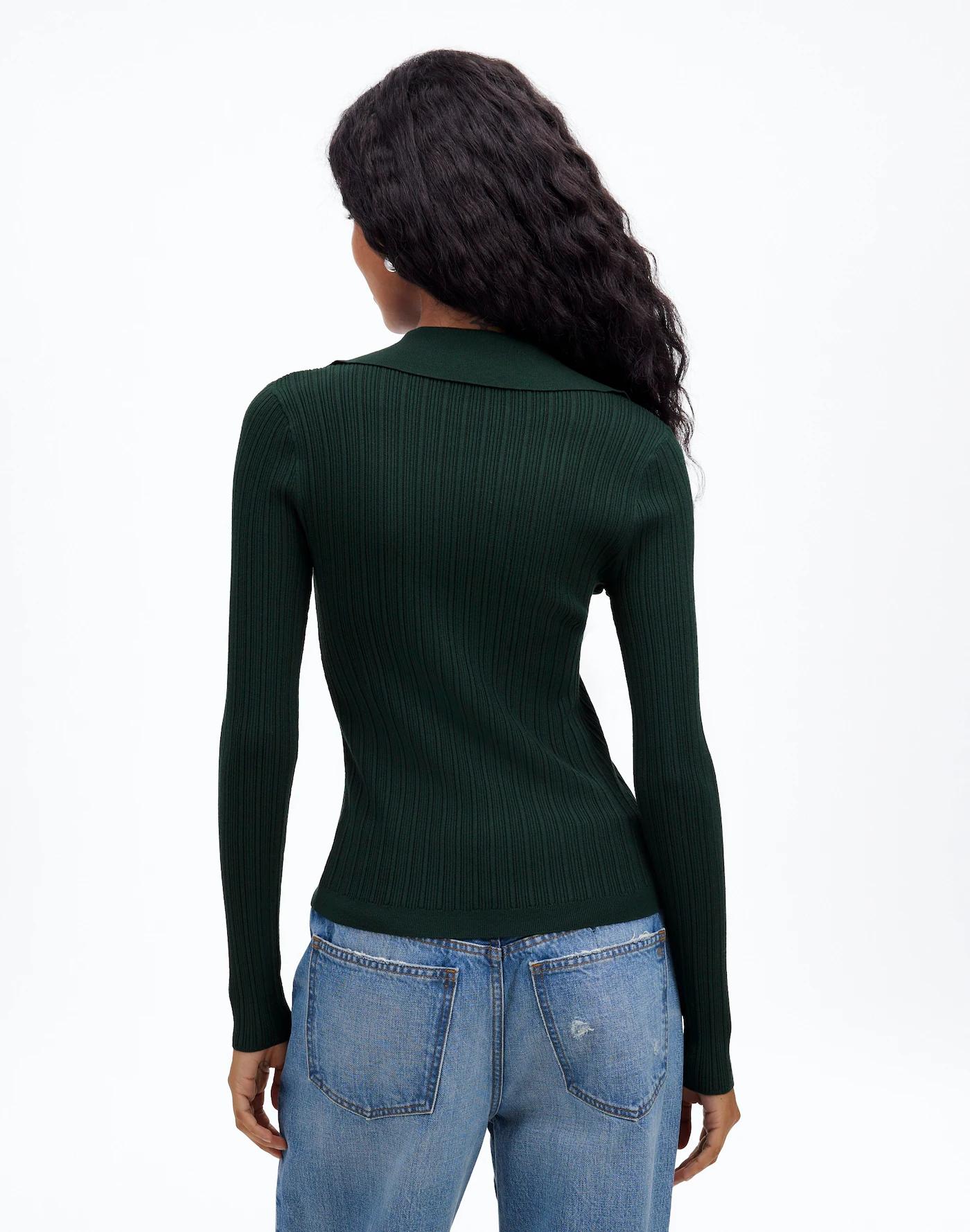 The Signature Knit Johnny-Collar Sweater Product Image