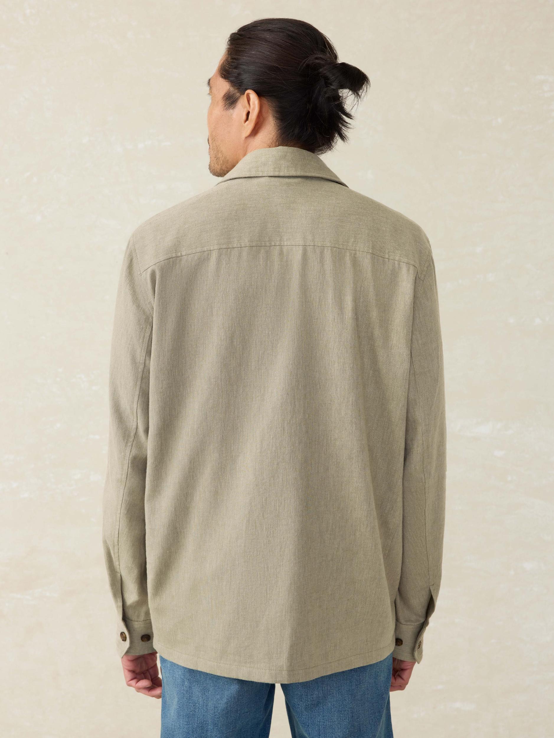 Movement™ Linen Shirt Jacket - Sage Cliff Male Product Image