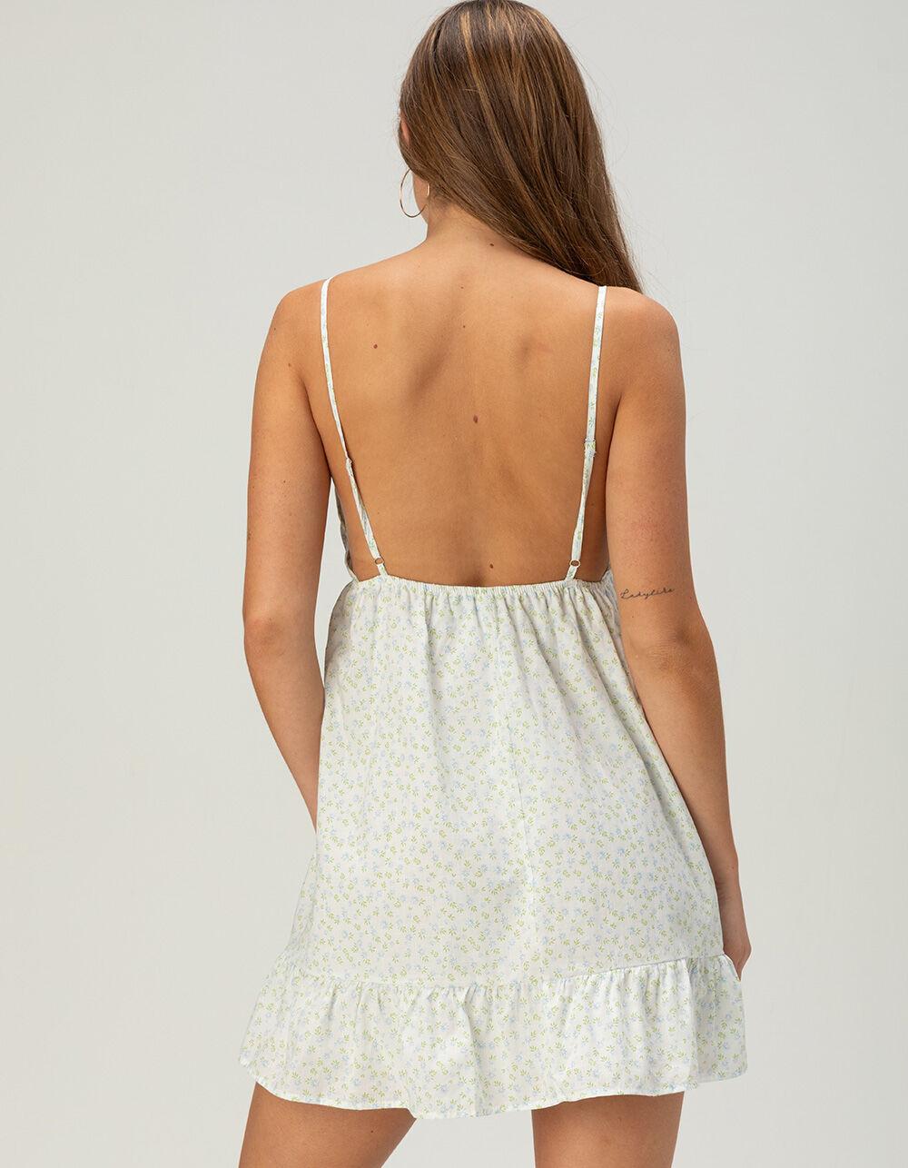 RSQ Womens Emma Babydoll Dress - WHT/BLUE Product Image