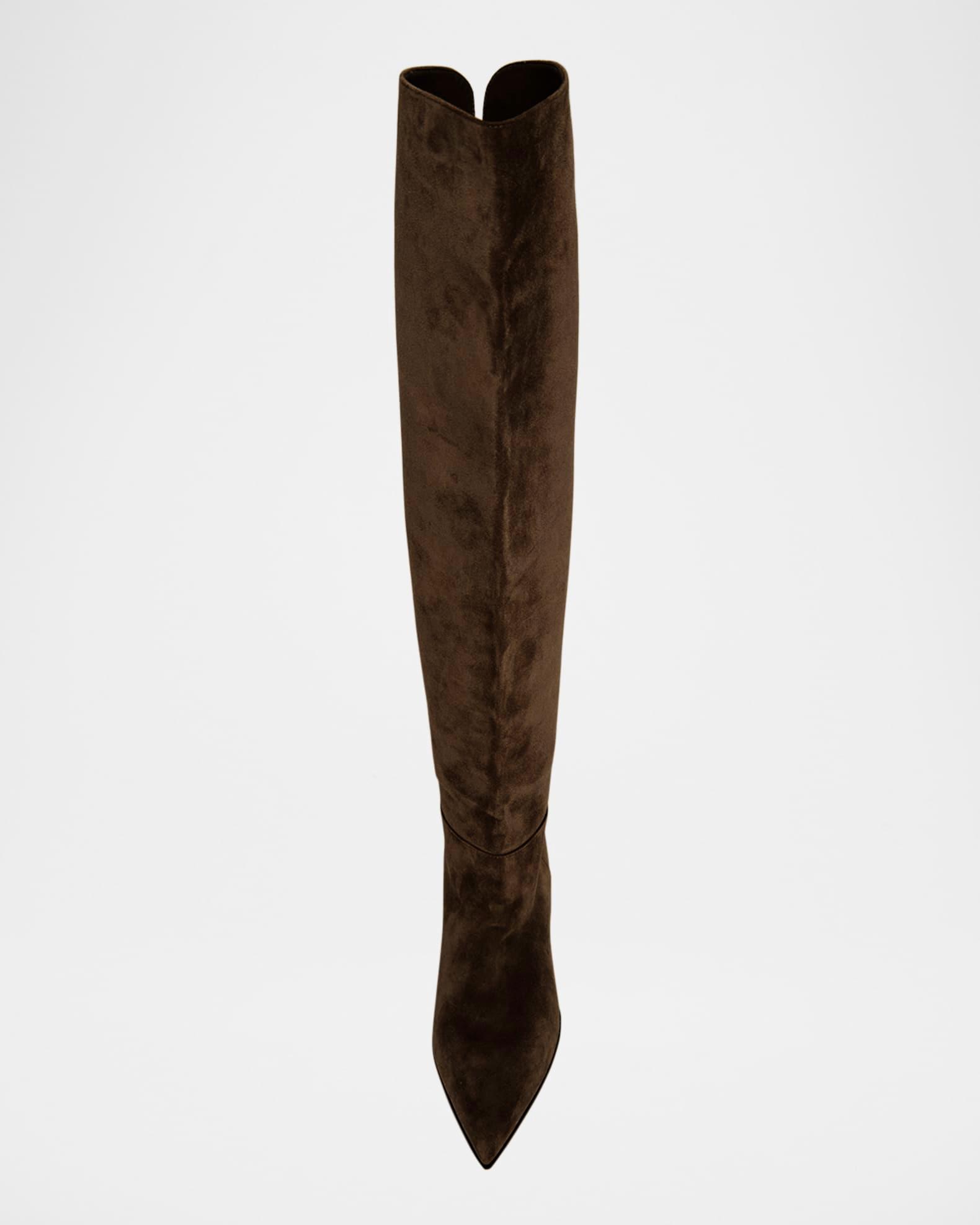 Slouchy Suede Over-The-Knee Boots Product Image