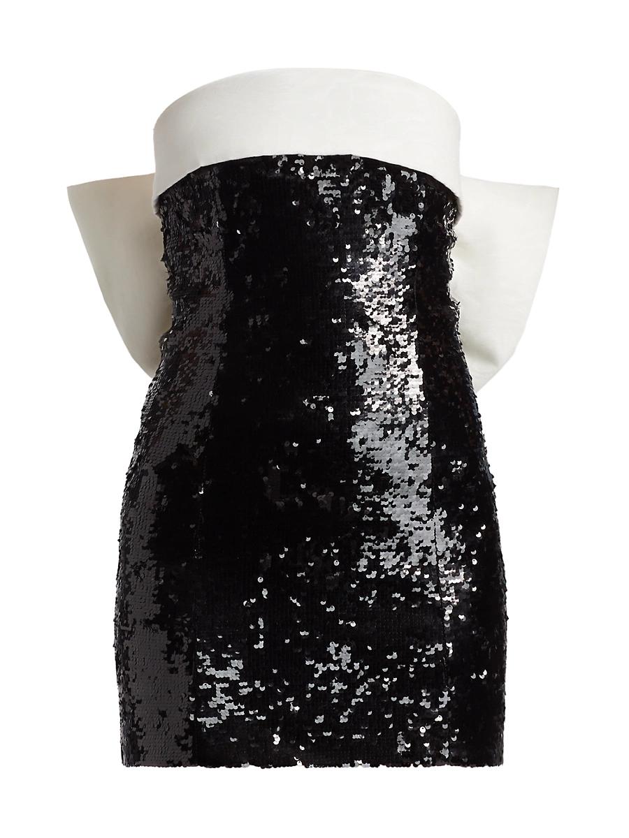 Womens Sibella Sequined Bow Minidress Product Image