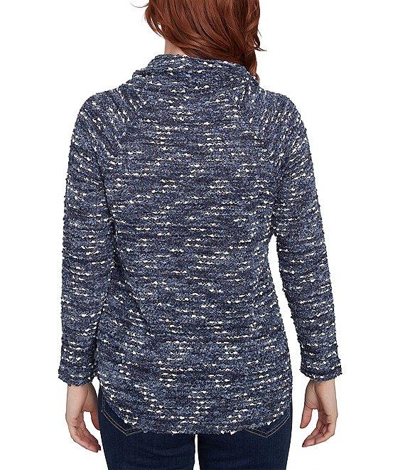 Ruby Rd. Cozy Knit Cowl Neck Bracelet Sleeve Pullover Sweater Product Image