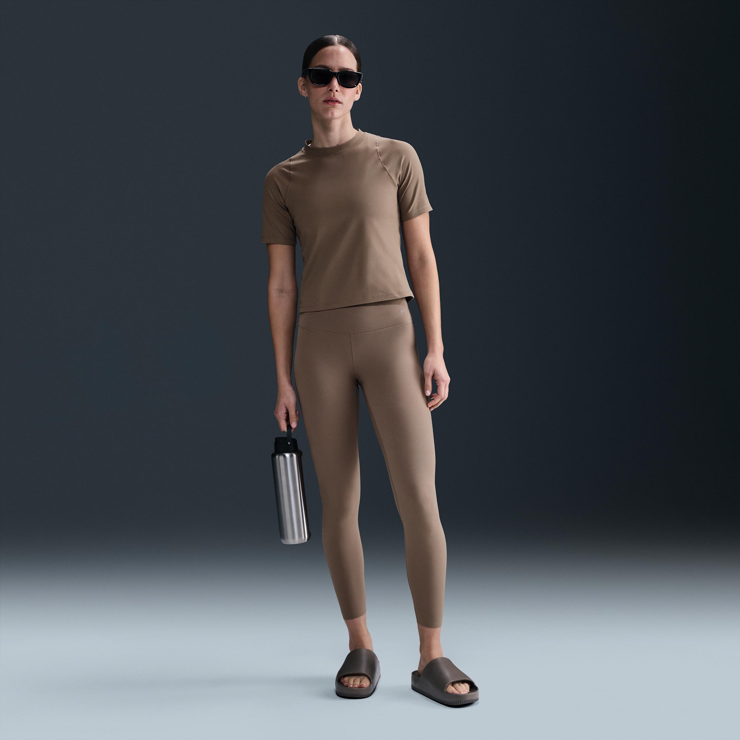 Nike Women's Zenvy Rib Dri-FIT Short-Sleeve Top Product Image