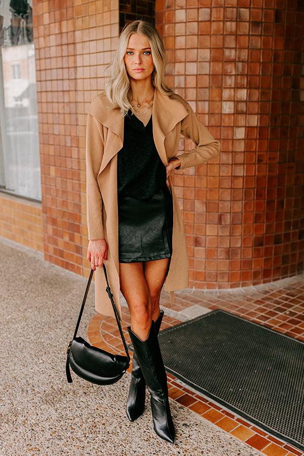 Coastal Cutie Knit Top in Black Product Image