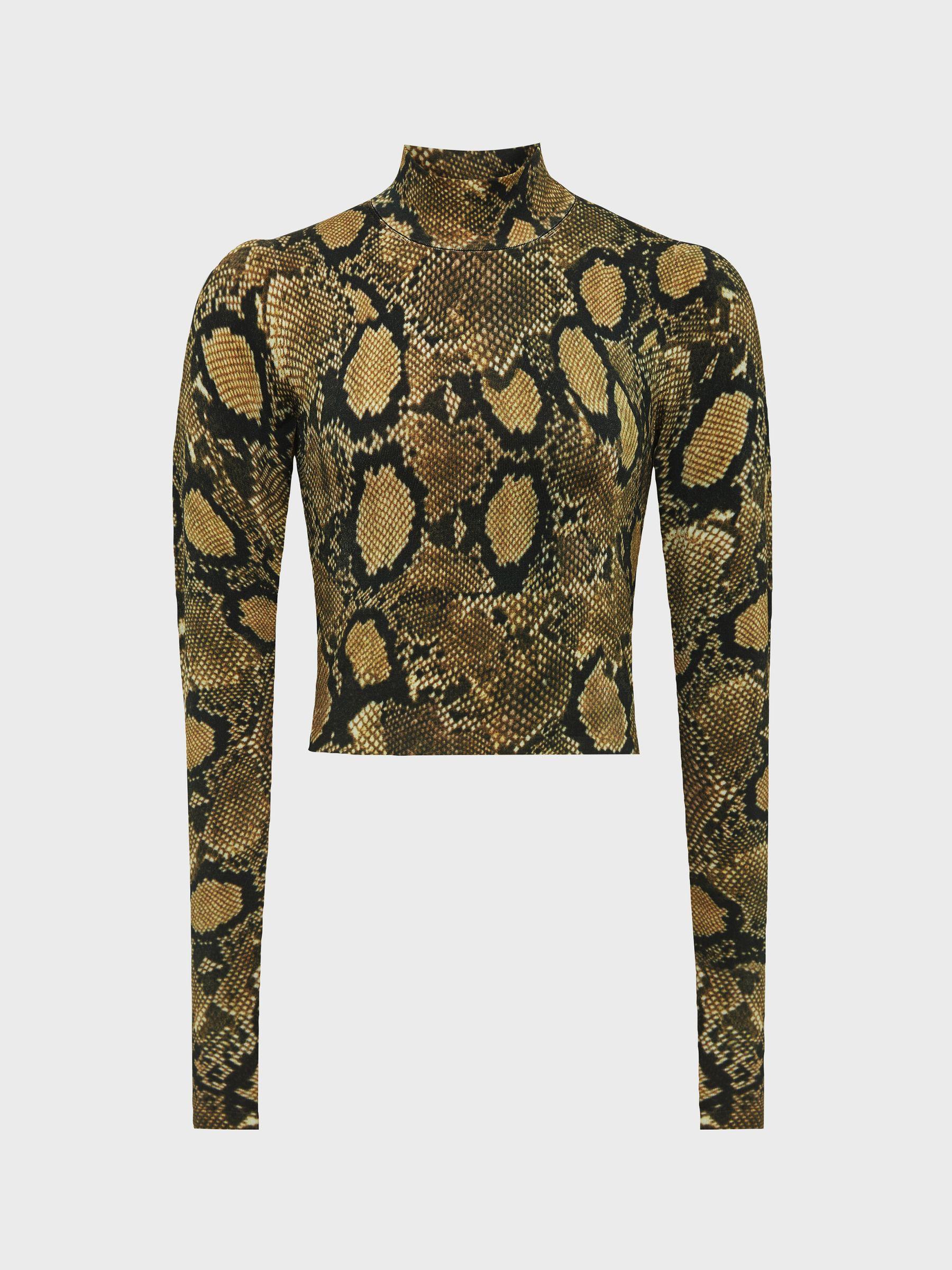 Snake Print Knitted Top in Multi Product Image