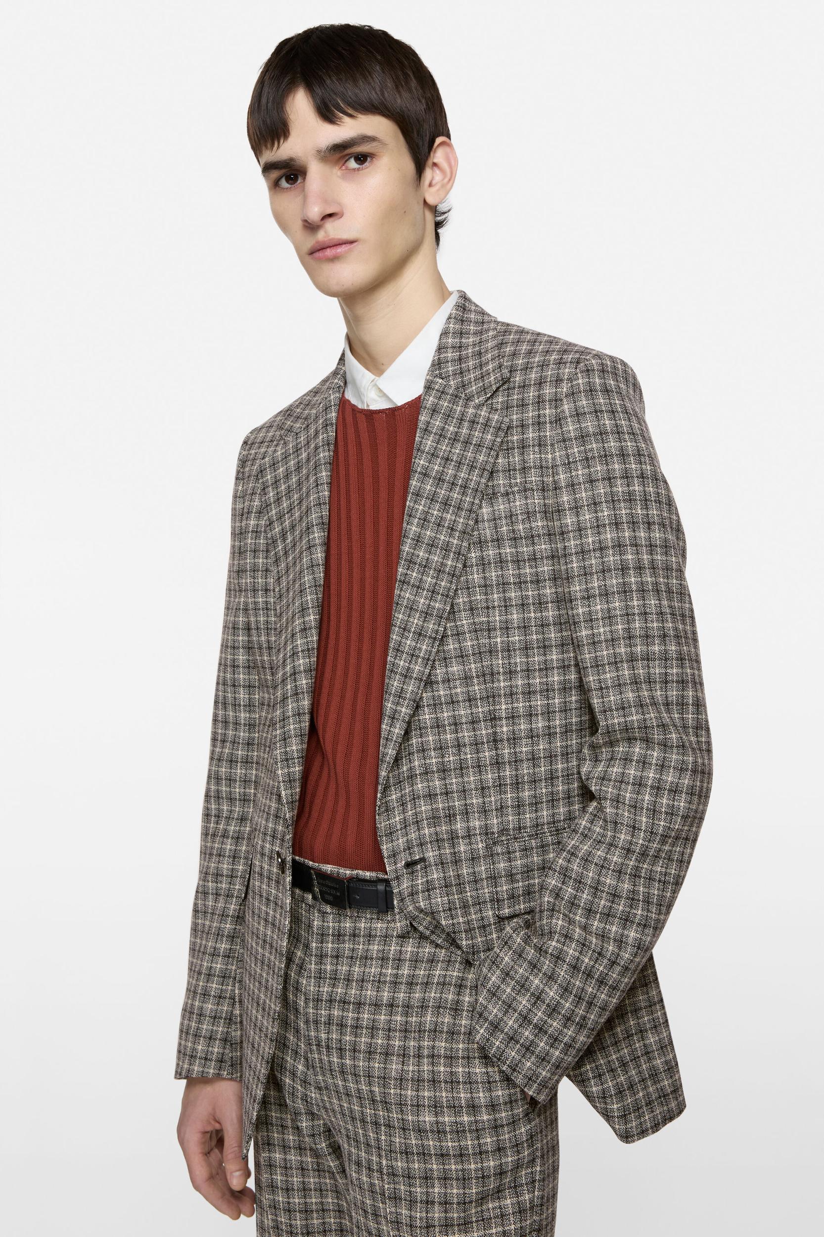 Fitted wool suit jacket Product Image