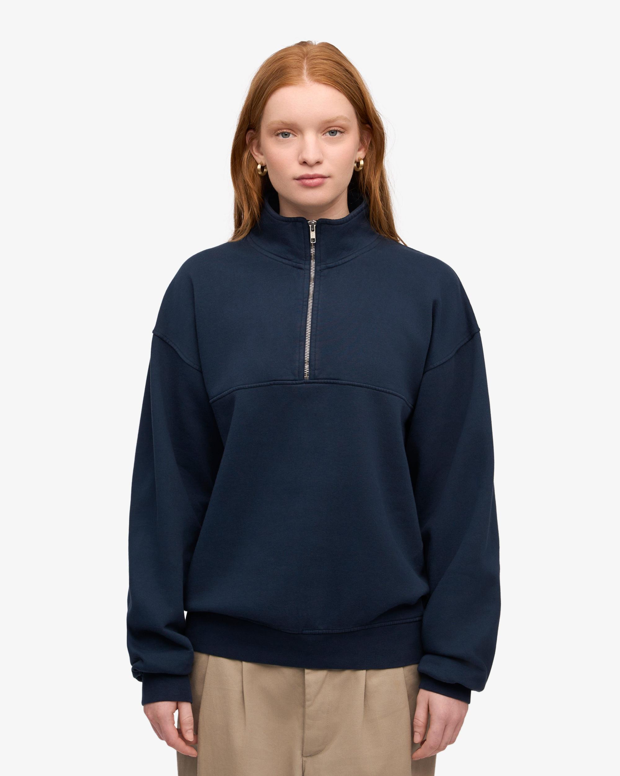 Organic Quarter Zip - Marine Blue Product Image
