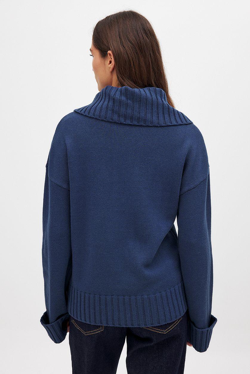 Knitted Collar Sweater Product Image