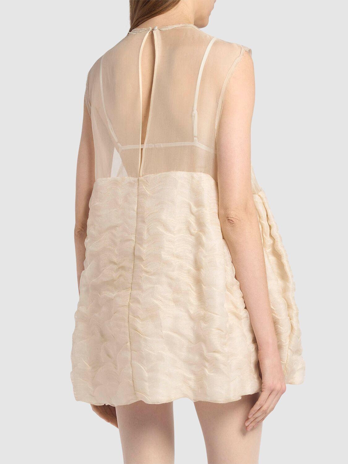 KHAITE Blair Linen And Silk-blend Minidress In White Product Image