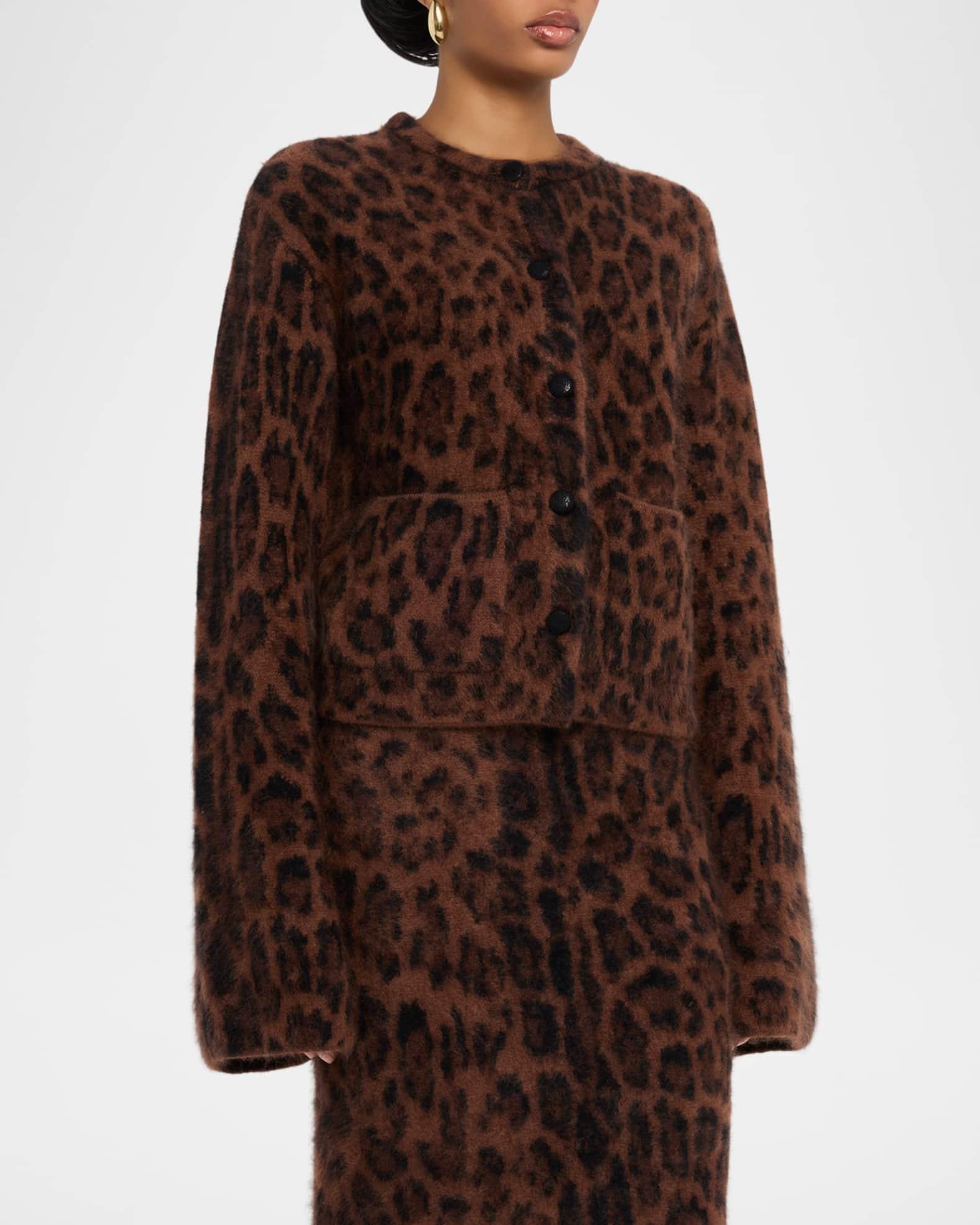 Barret Leopard-Print Cashmere Jacket Product Image