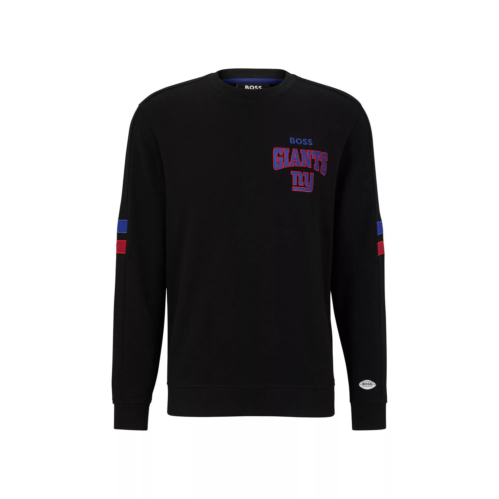 Men's BOSS X NFL Black/Royal New York Giants Drive Crew Neck Pullover Sweatshirt,  Product Image
