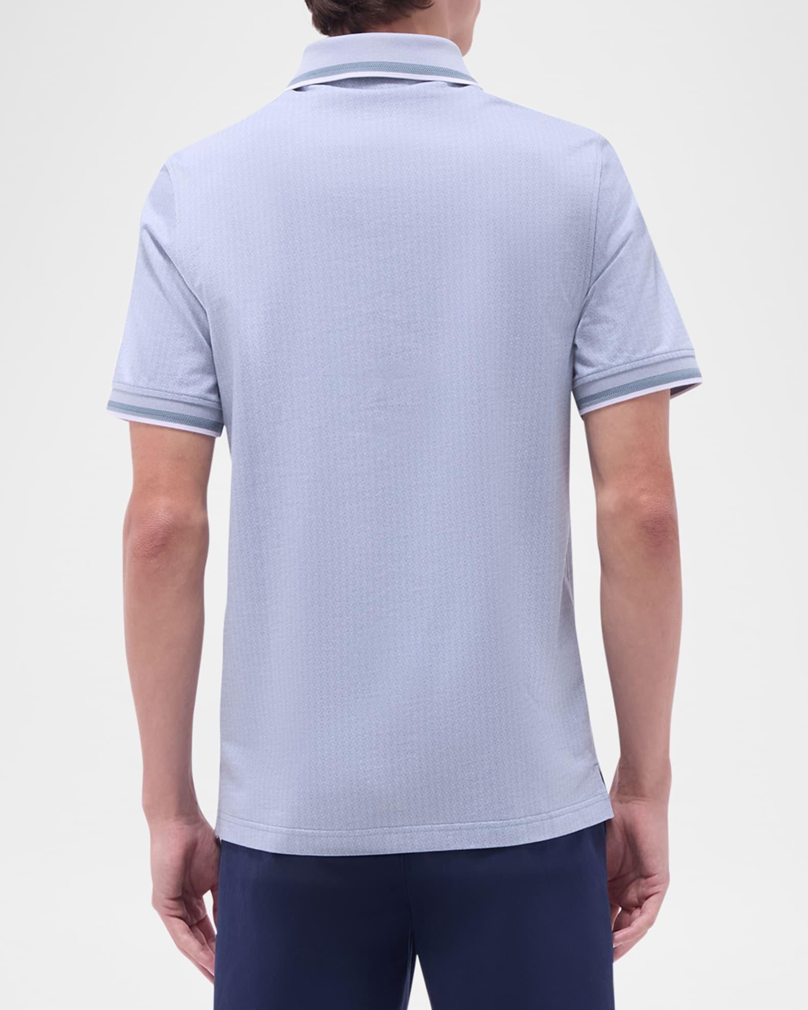 Men's Cotton Micro-Print Polo Shirt Product Image