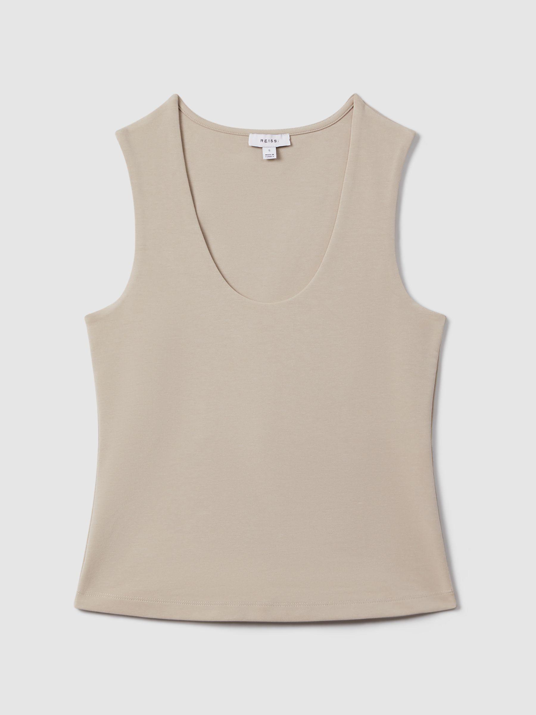 Scoop Neck Vest in Neutral Product Image