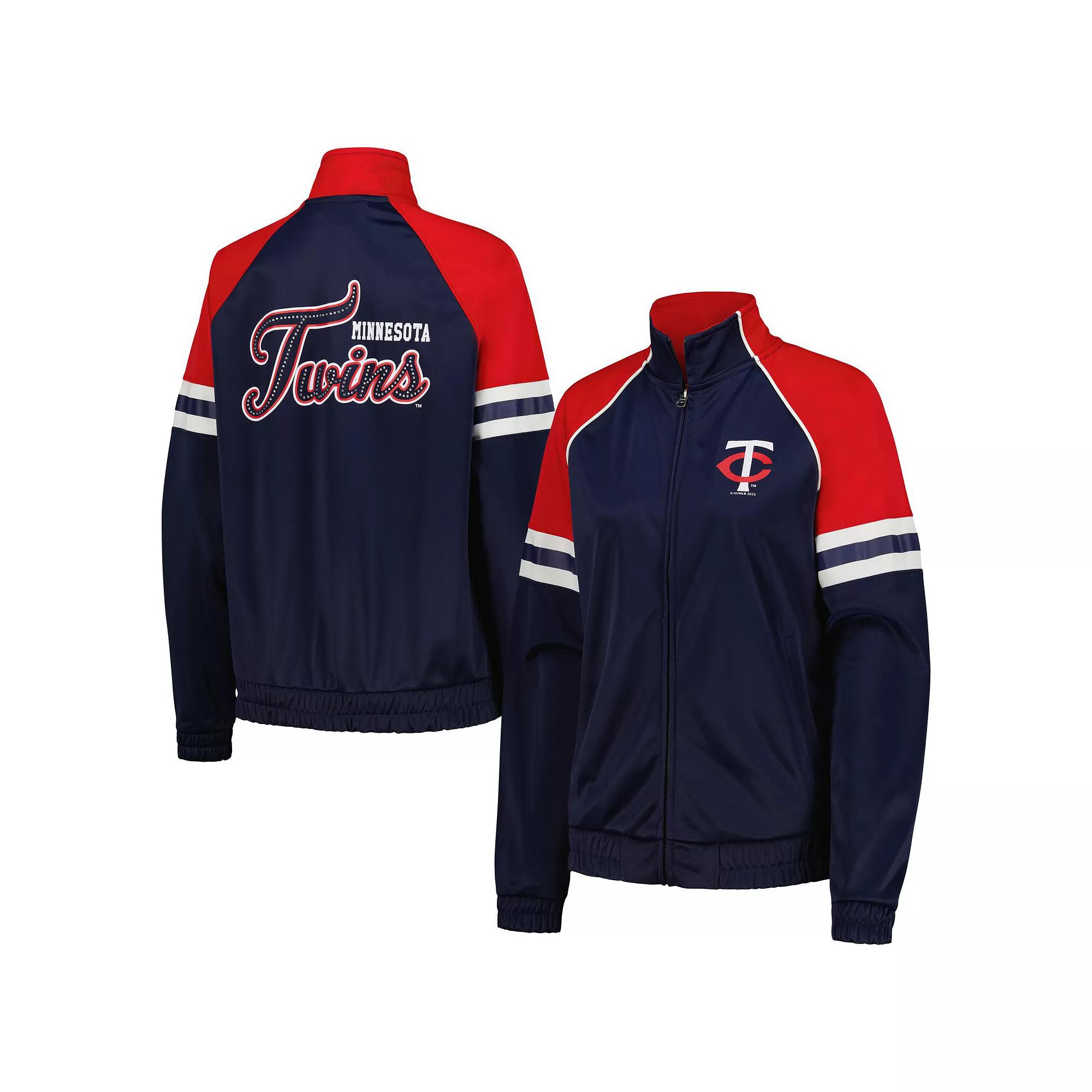 Women's G-III 4Her by Carl Banks Navy Minnesota Twins First Place Raglan Full-Zip Track Jacket,  Product Image