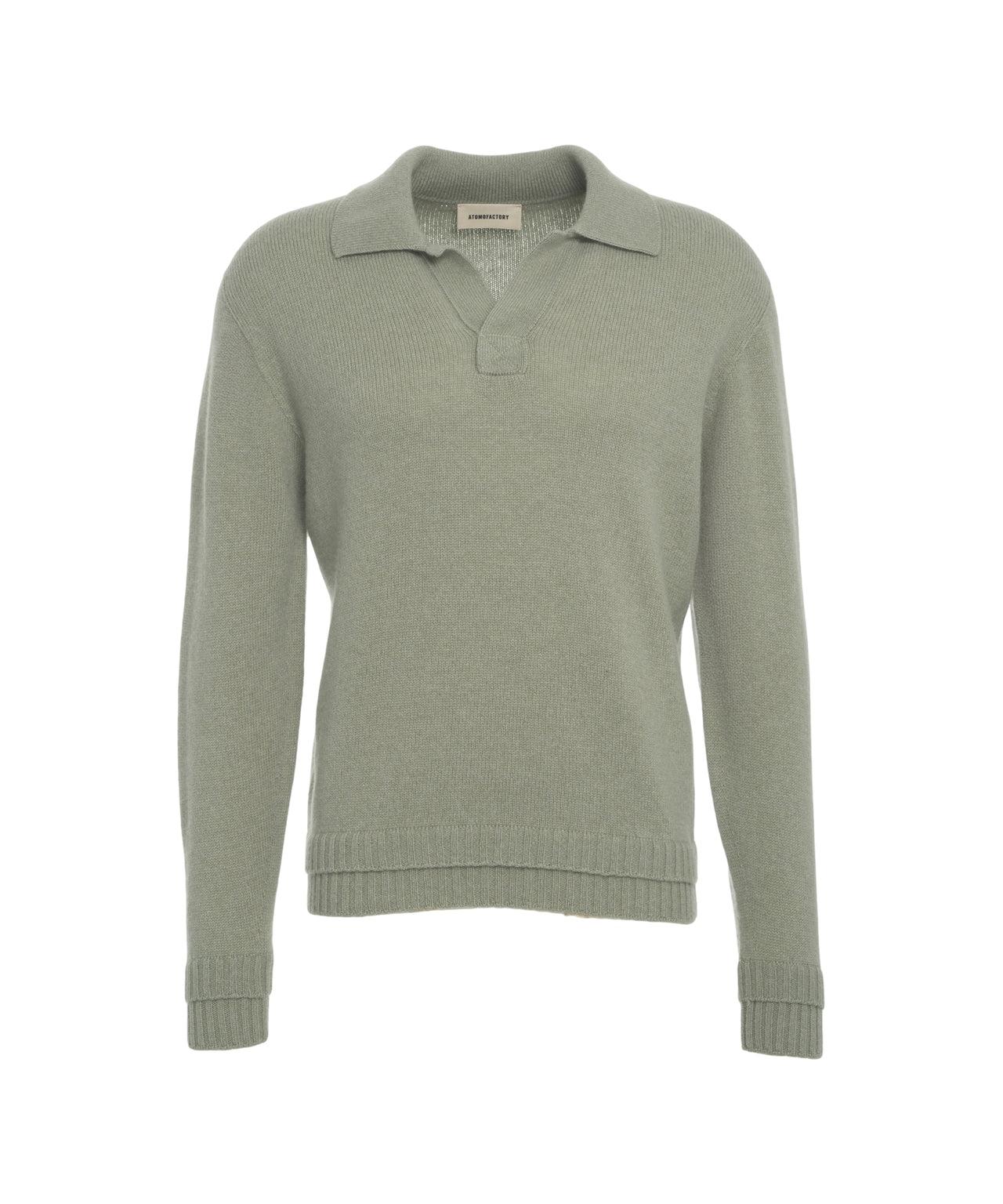 Sweater with polo collar Product Image