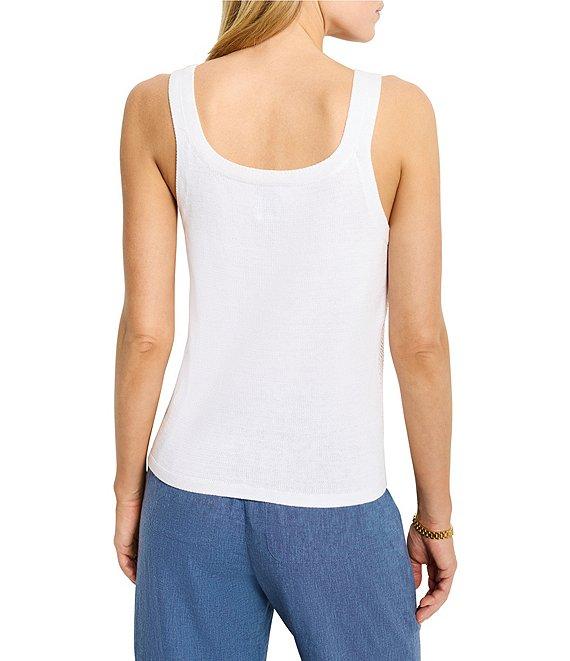 NIC + ZOE Mesh Stitch Scoop Neck Sleeveless Tank Product Image