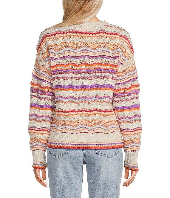 Takara Long Sleeve Pointell Printed Pullover Top Product Image