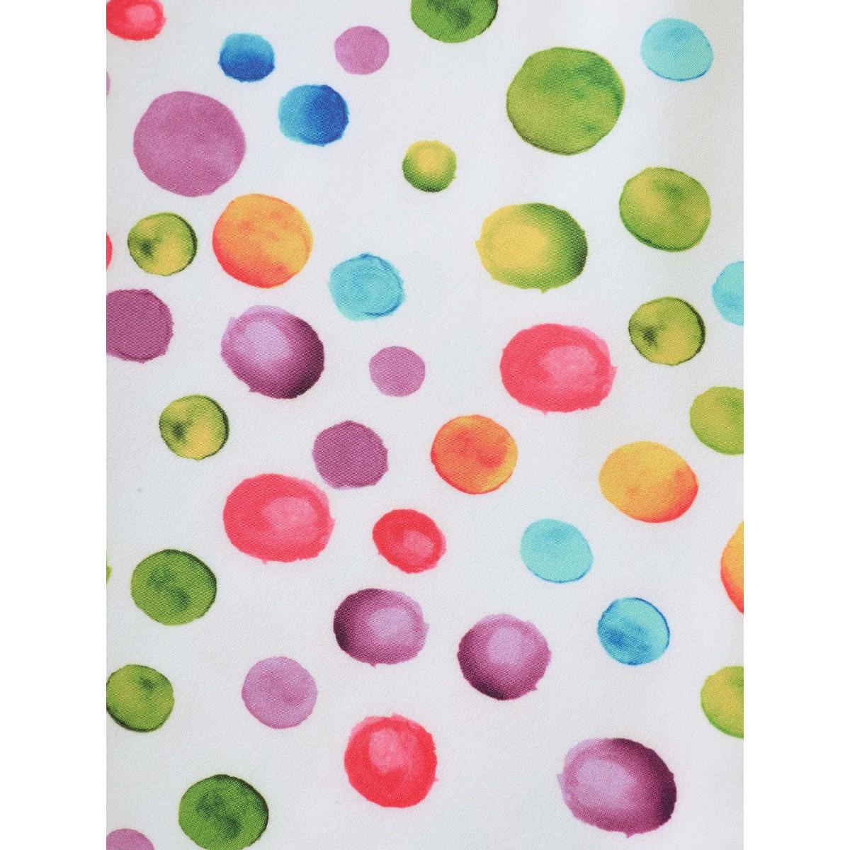 Plus Size Polka Dots Print Pockets V-Neck Midi Dress Originalwhite Women V-neck Short sleeve Curvy BloomChic 14-16/1X Product Image