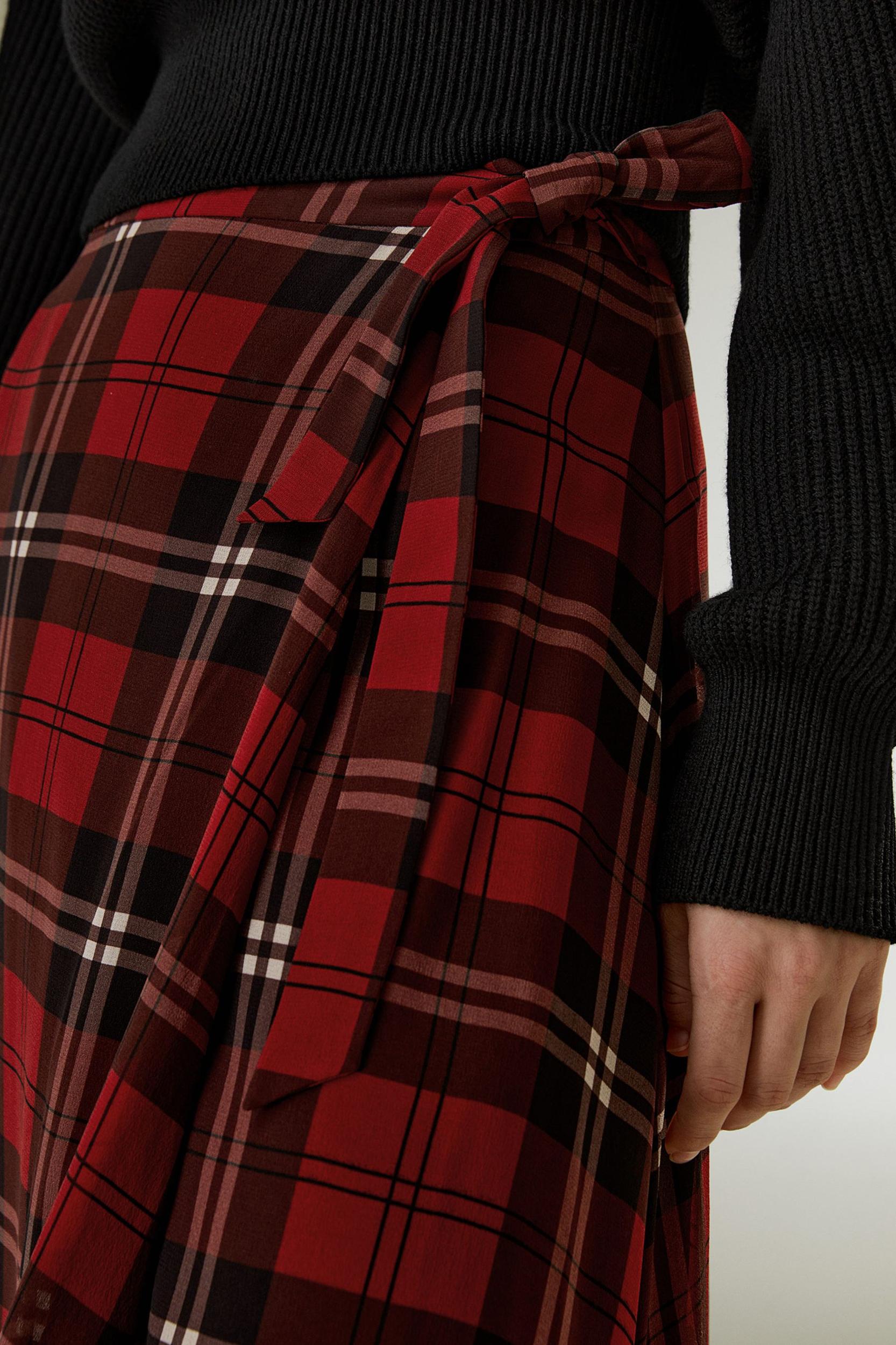 Ruffled Georgette Wrap Skirt Product Image