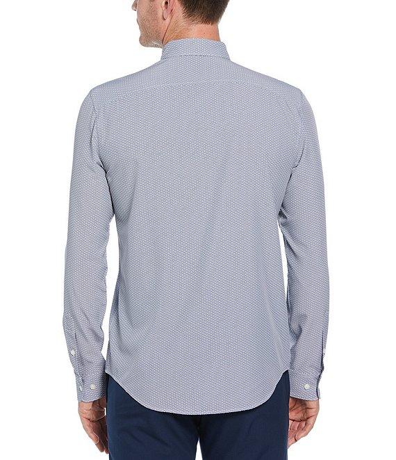 Perry Ellis Slim Fit Geo Print Long Sleeve Woven Shirt Product Image