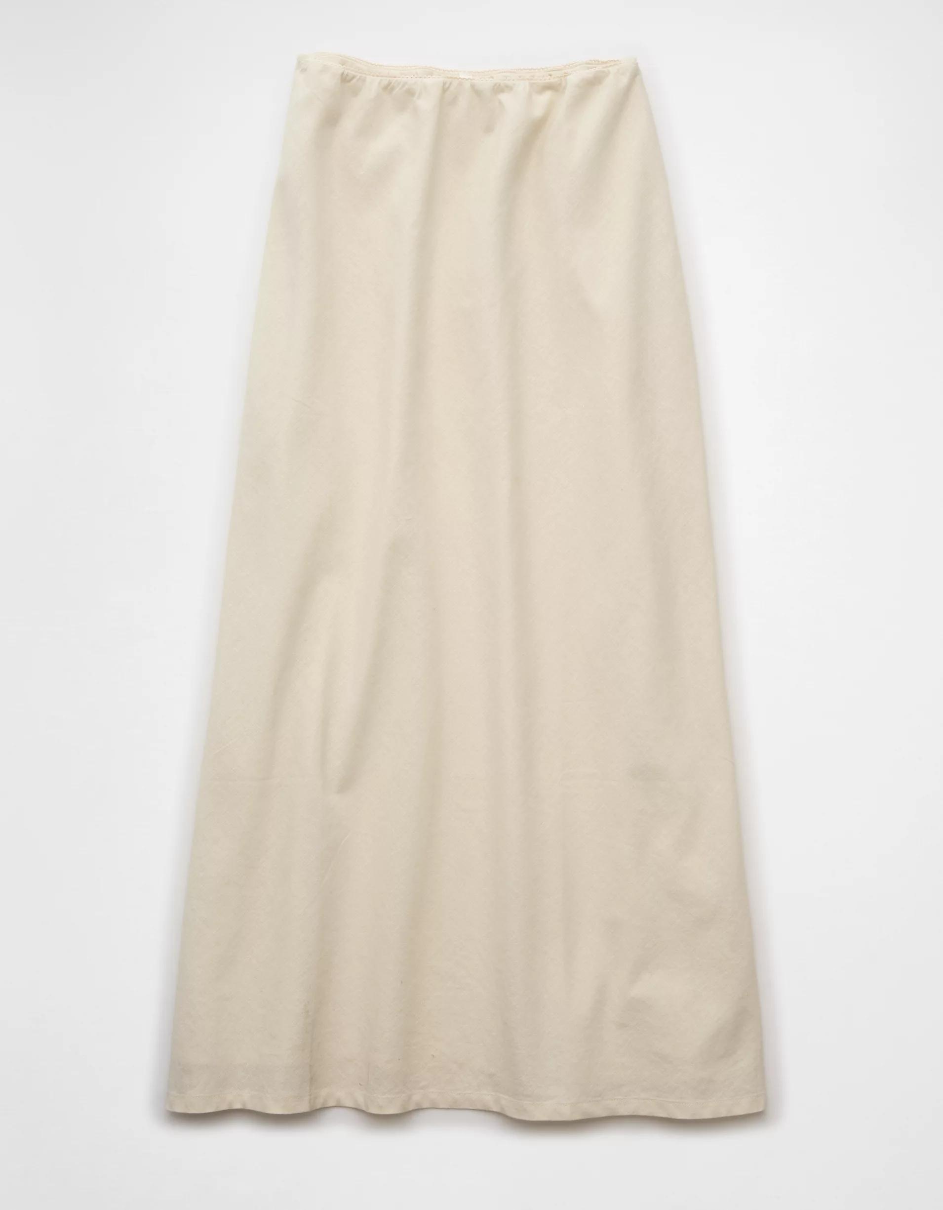 AE High-Waisted Linen-Blend Maxi Skirt Product Image