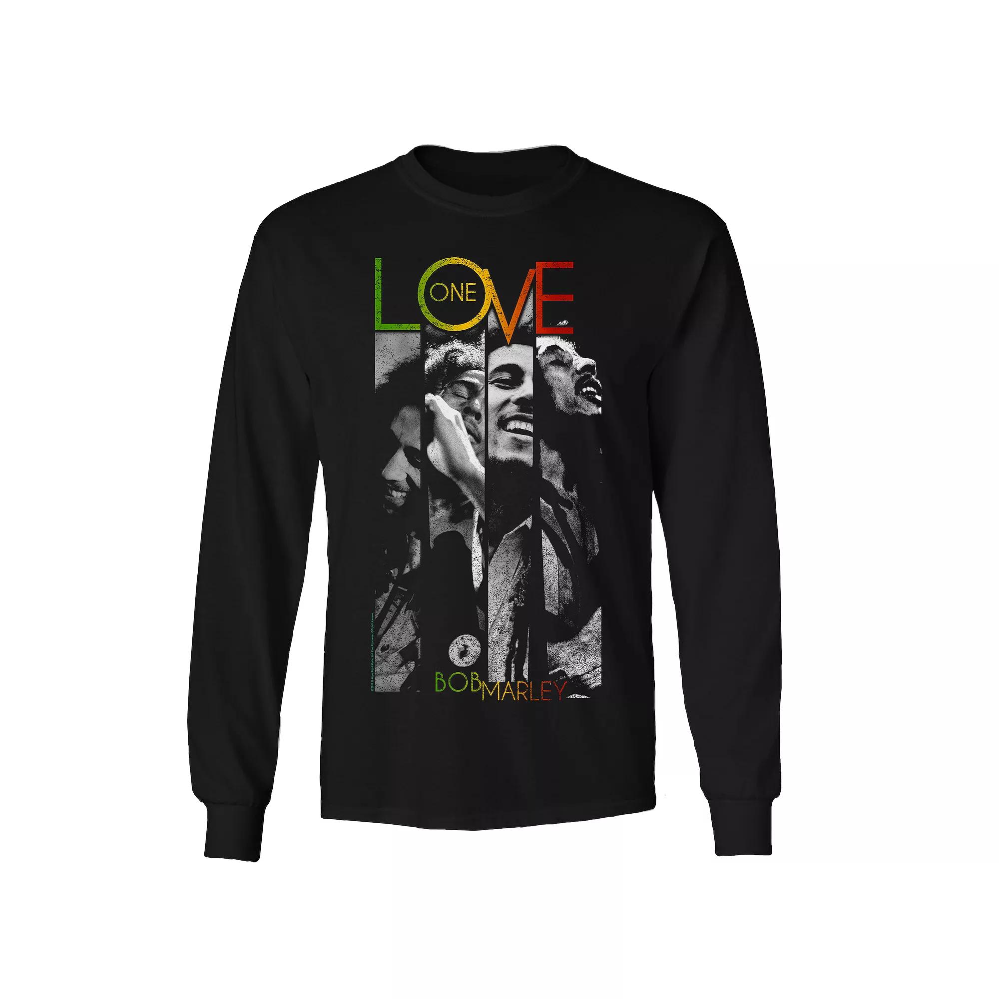 Men's Bob Marley One Love Stripes Long Sleeve Tee,  Product Image