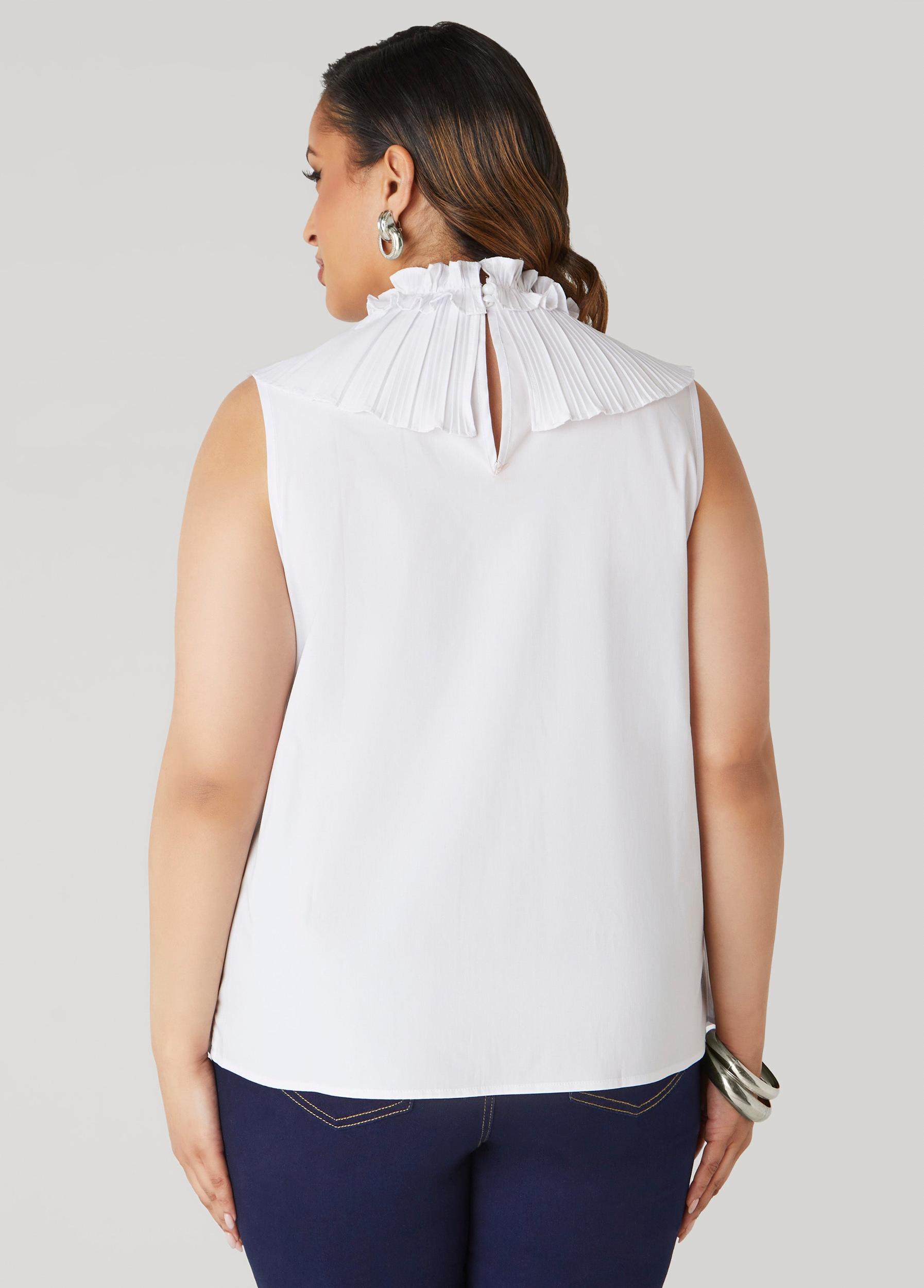 Plus Size Tiered Ruffled Blouse Ashley Stewart Product Image