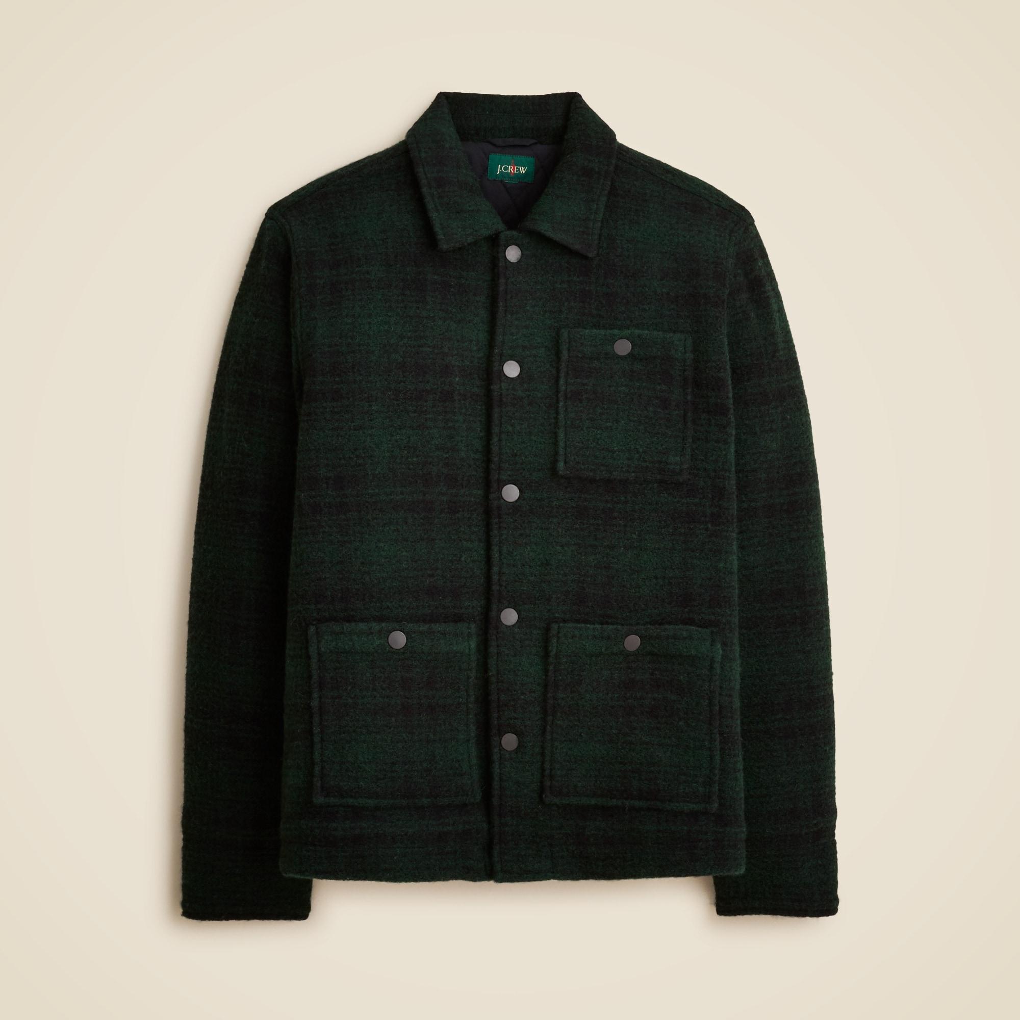 Wool-blend sherpa fleece coverall jacket Product Image