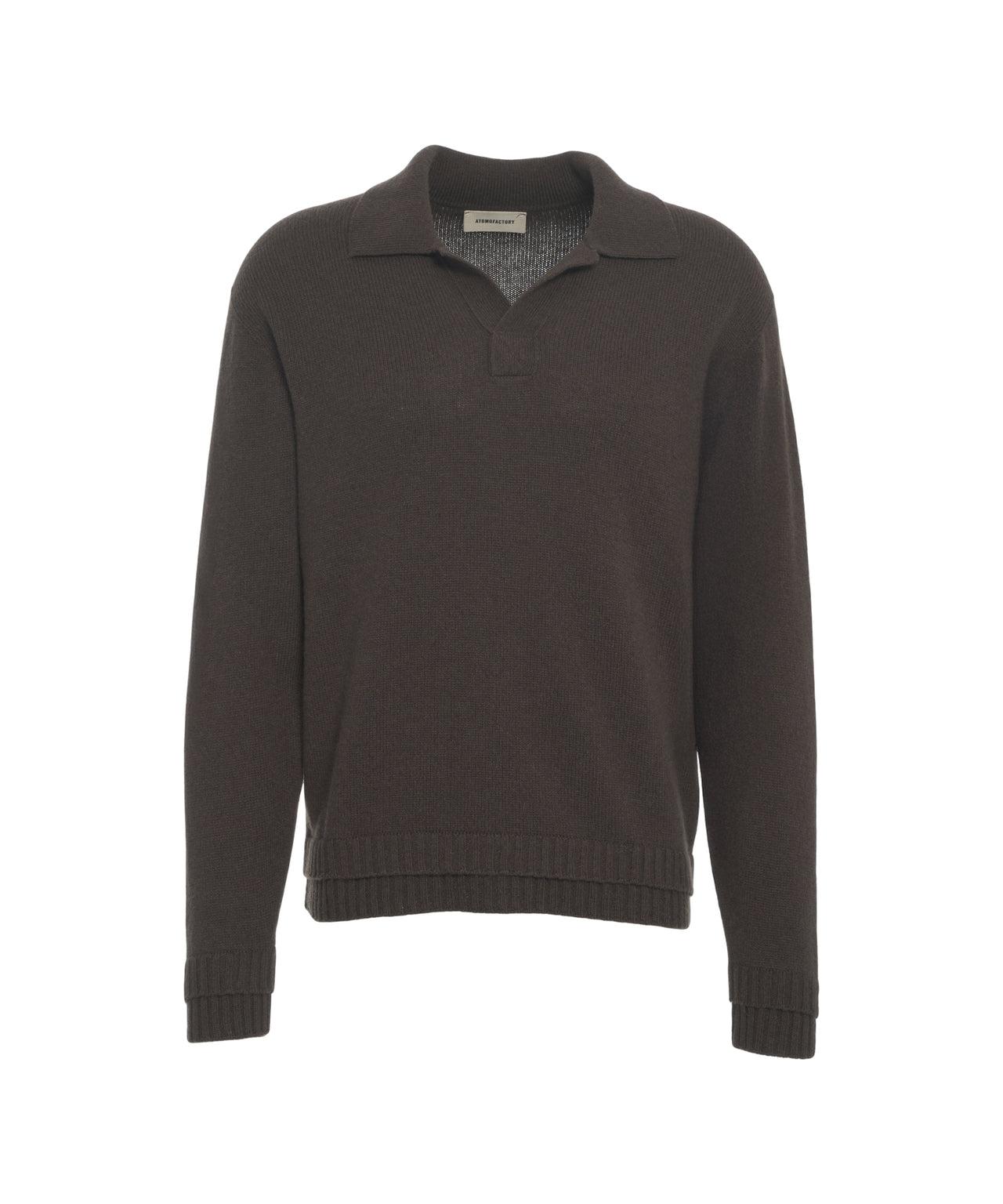 Sweater with polo collar Product Image