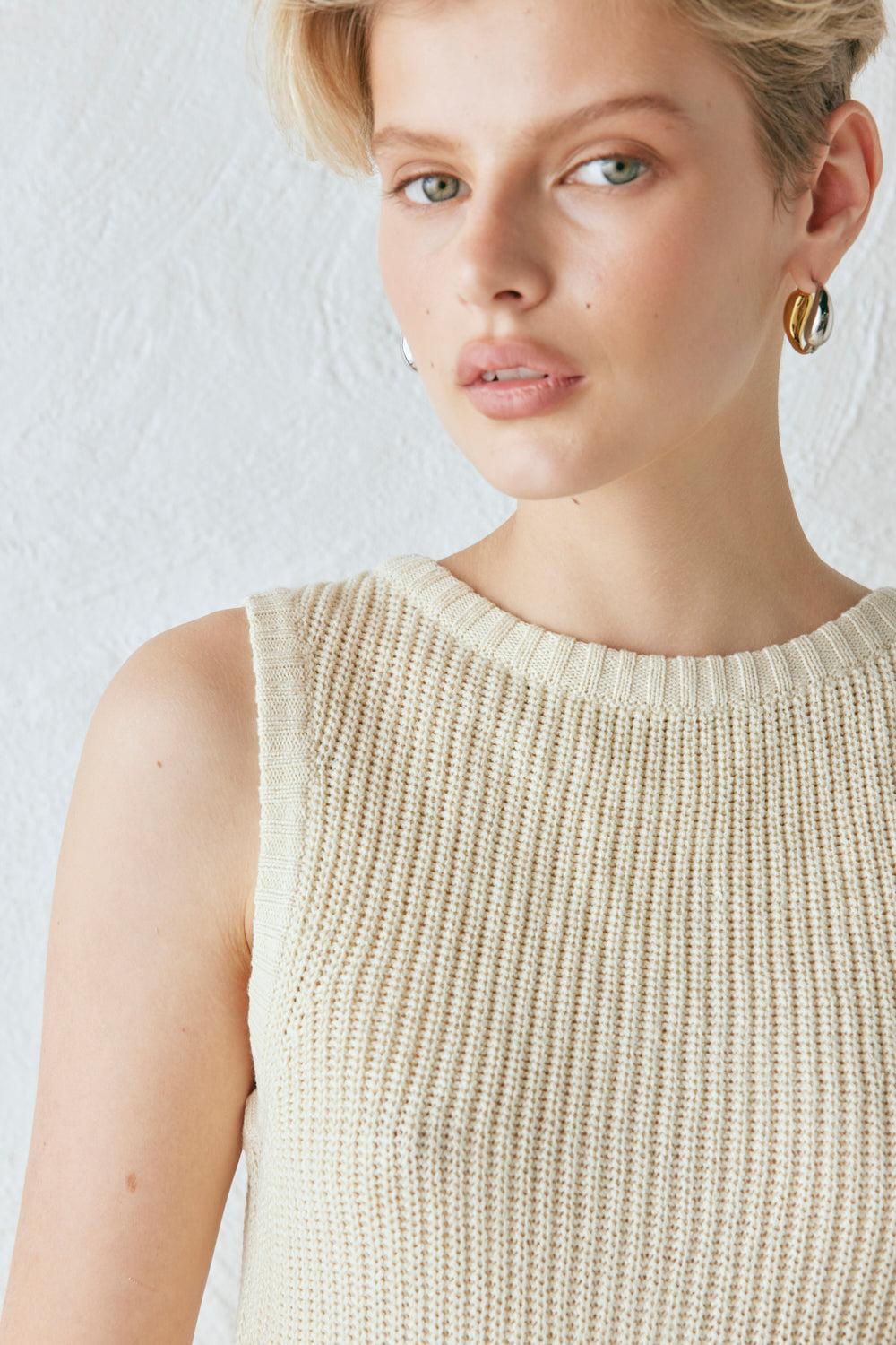 Coco Knit Top Natural Product Image