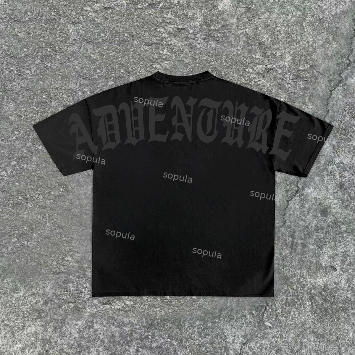 Sopula Retro Dorberm Short Sleeve Cotton T-Shirt Product Image