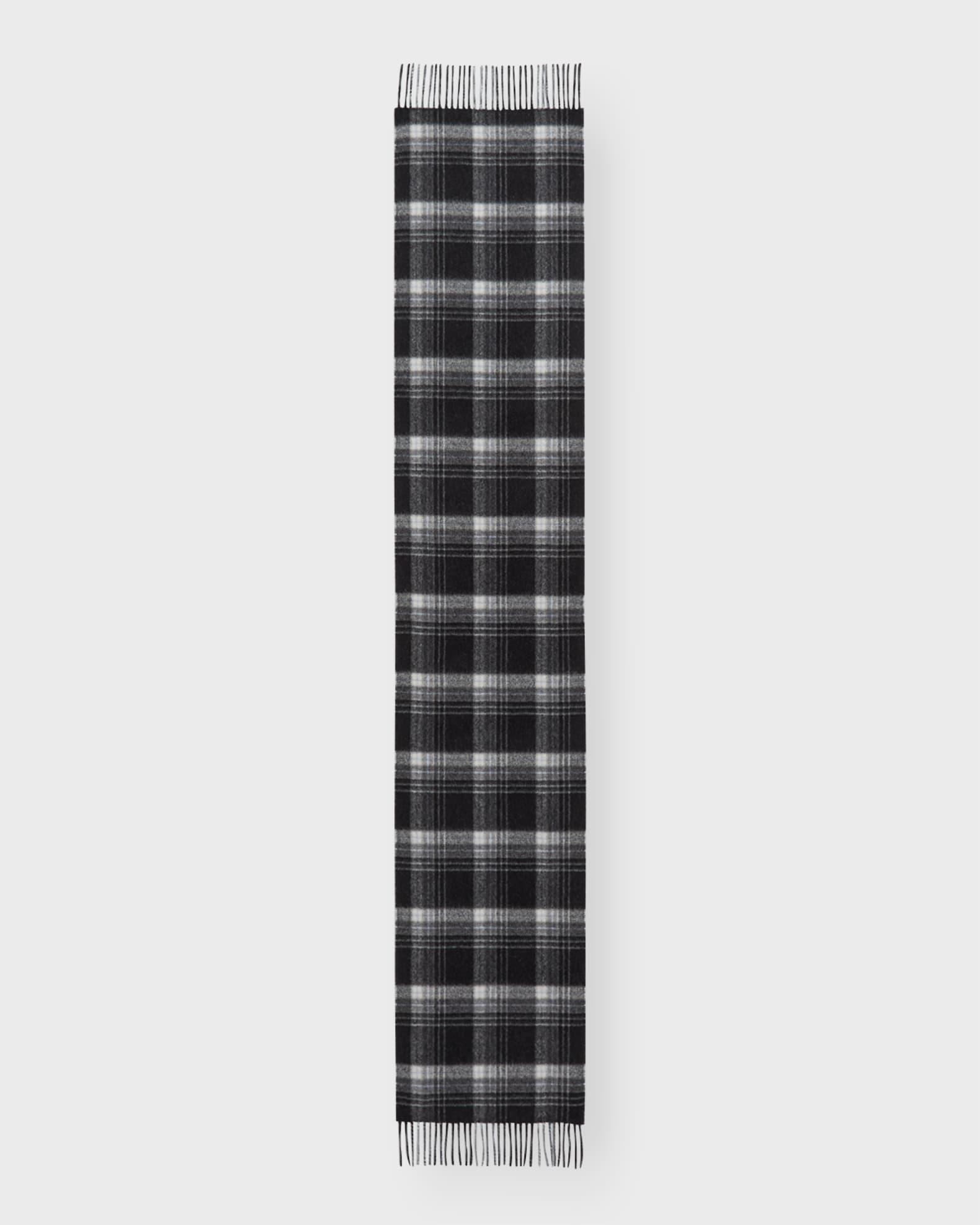 Mens Cashmere Plaid Windowpane Scarf Product Image